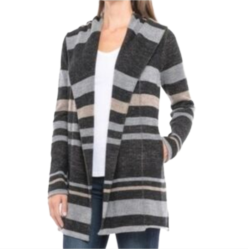 Max Studio Merino Wool Blend Open Front Shawl Collar Cardigan Jacket Medium‎